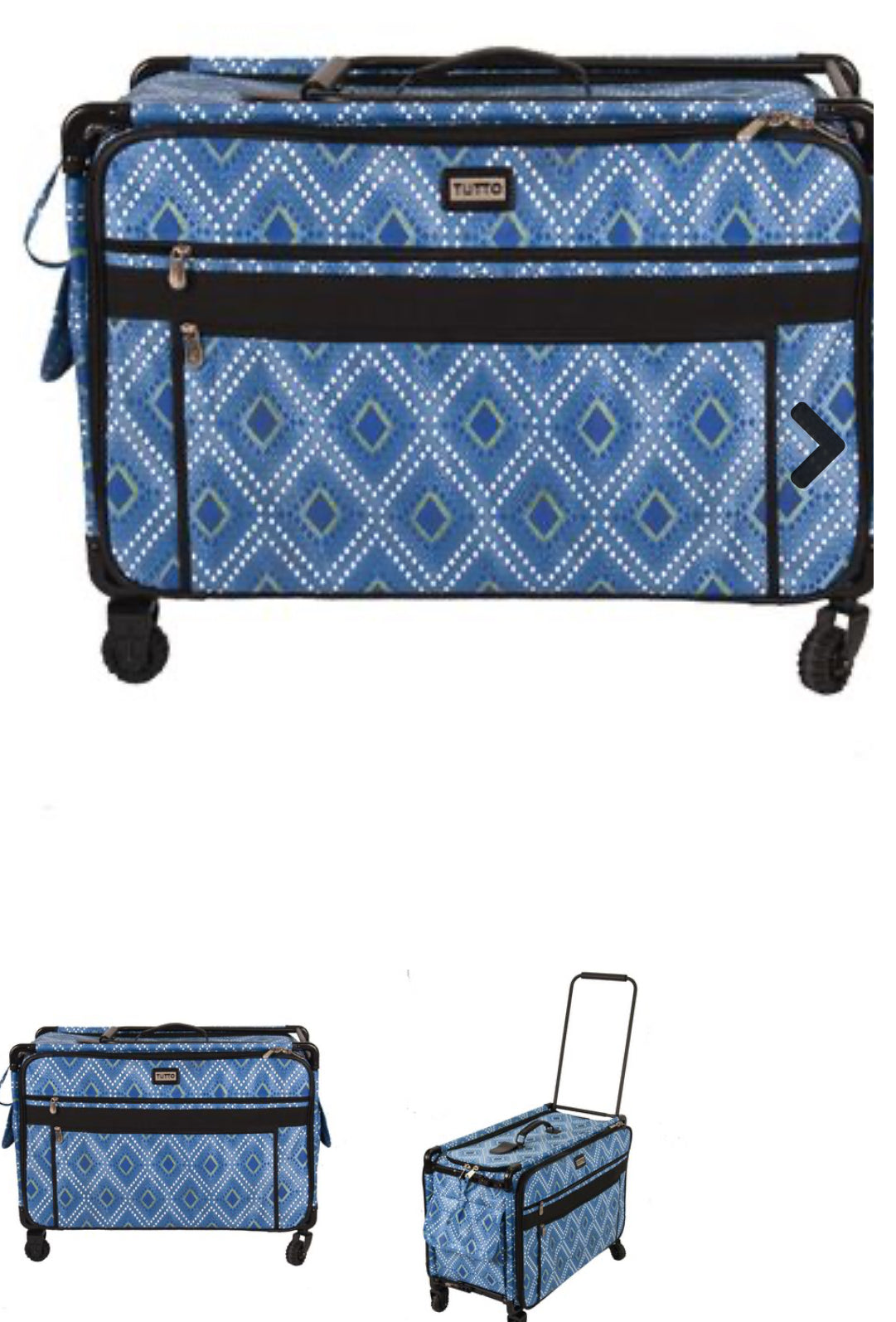 Tutto XXL Blue Modern Monster Bag on Wheels