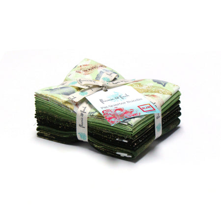 RJR- Shiny Objects, Meadow Green- Fat Quarter Bundle- 9 pcss