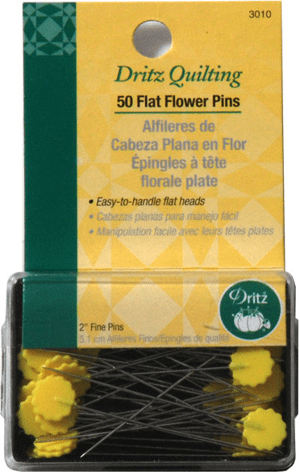 Dritz - Flat Flower Pins, Yellow - Did Someone Say Fabric