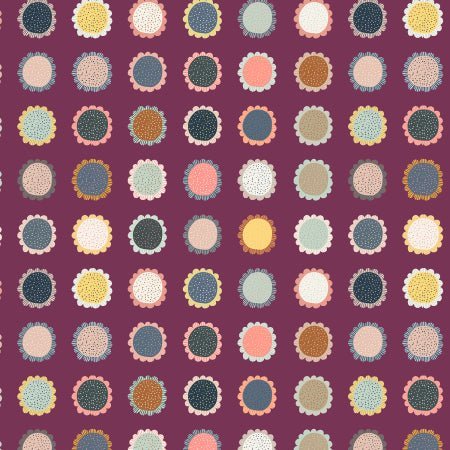 Cotton + Steel - Britta's Kitchen - Did Someone Say FabricFlower Power - Burgandy