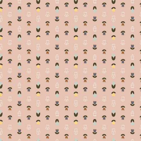 Cotton + Steel - Britta's Kitchen - Did Someone Say FabricTiny Tulips - Posey Pink