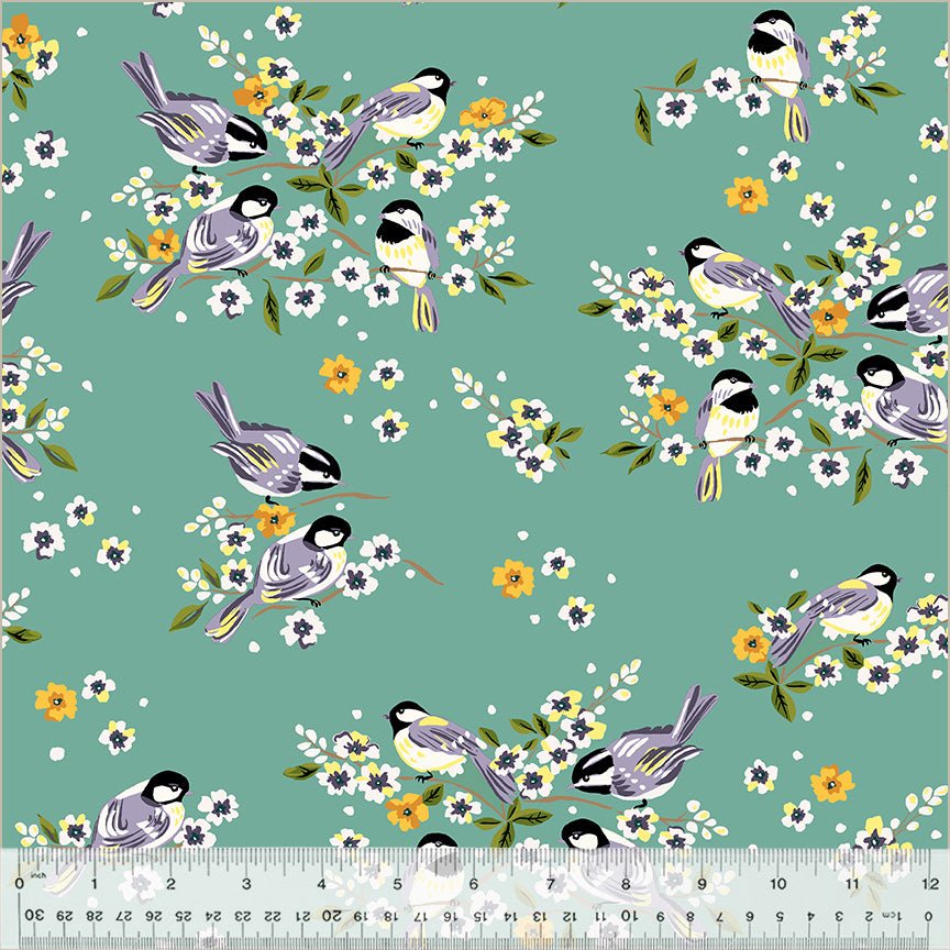 Monaluna - Orchard & Grove - Birdies - Did Someone Say FabricTurquoise